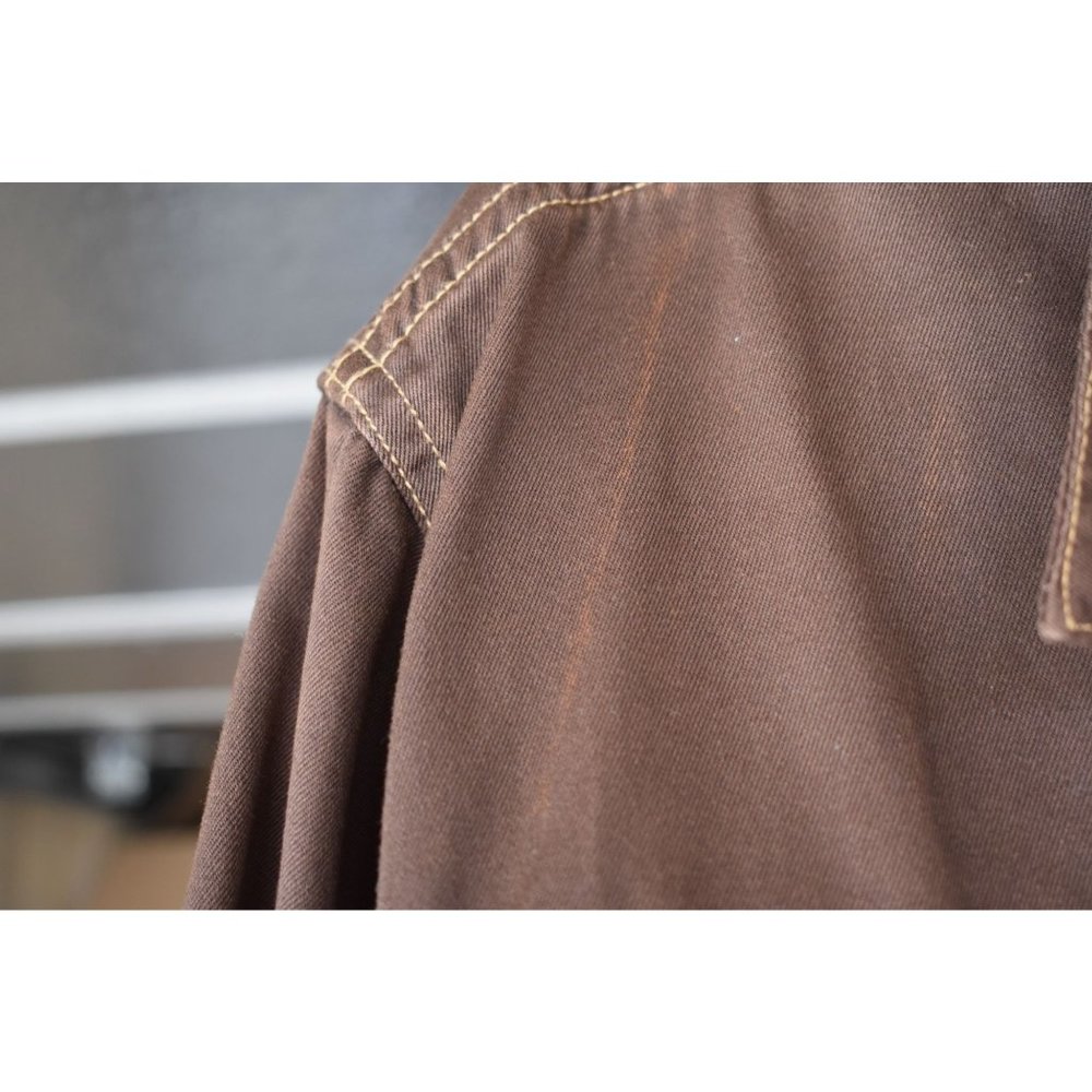 *SOLD Vintage Pepe Jeans London Dark Brown Superior Denim Jacket  Size L/XL - Picture 5 of 9